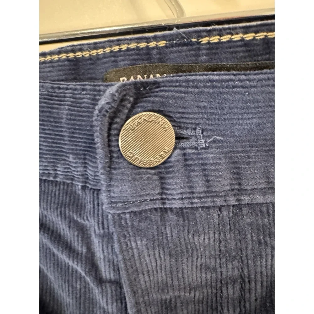 Banana Republic Corduroy Traveler Pants 38x32 Men's Navy Blue Slim Fit‎
